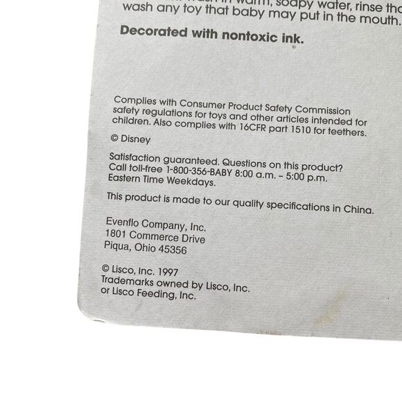 Evenflo Disney Babies Mickey Mouse 1997 90s Teether Charm Keychain - Picture 4 of 5